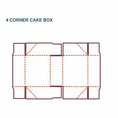 4 Corner Cake Box Style