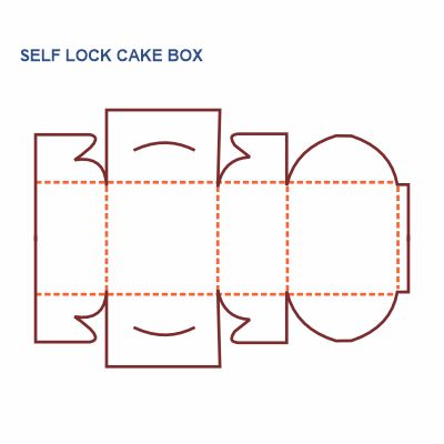 Self Lock Cake Box Style