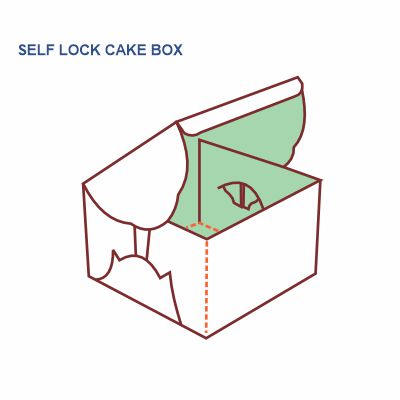 Self Lock Cake Box Style